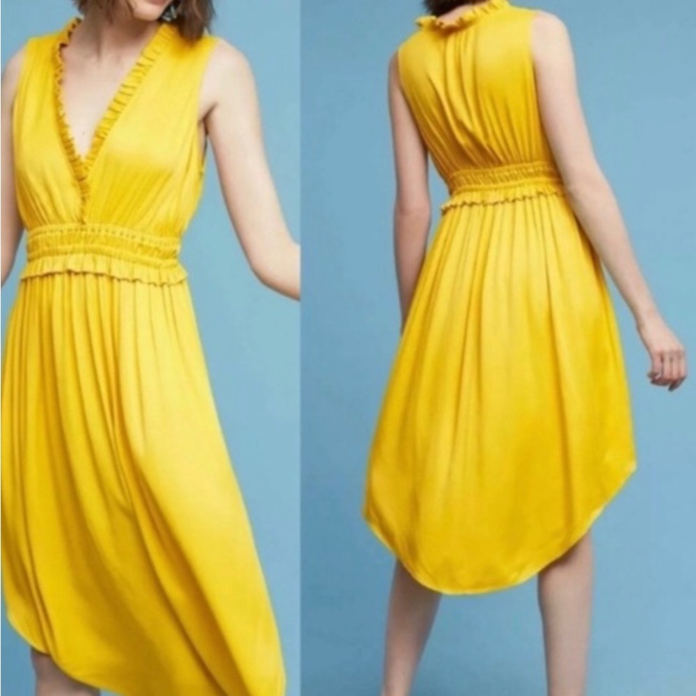 Maeve by Anthropologie
Mango Yellow Dress
Spring/Summer Dress 
Size  XS